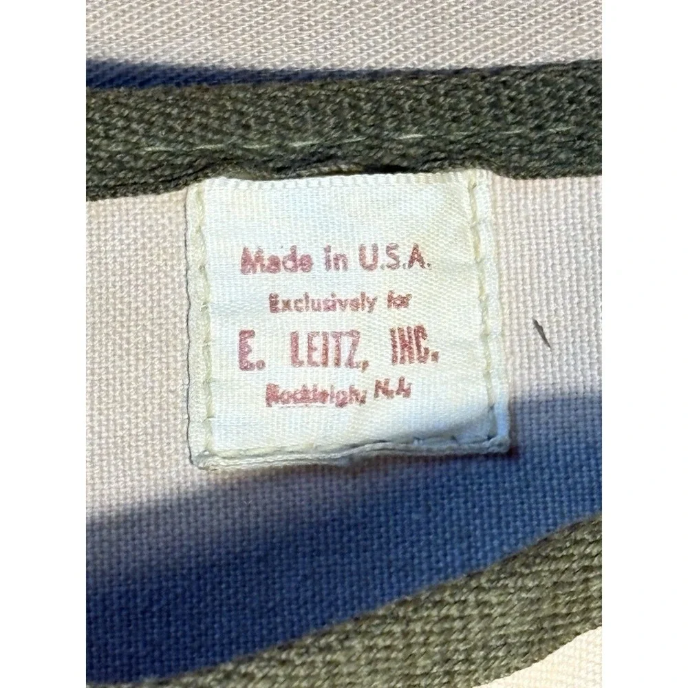 Vintage Tan Leitz Canvas Leather Messenger Bag Camera Bag Utility Grunge